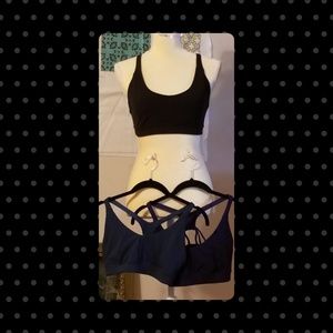 3 prAna Sports Bras Size Small  Black Blue Teal
